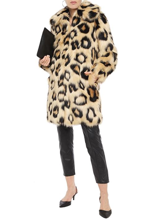 michael kors leopard print jacket faux fur